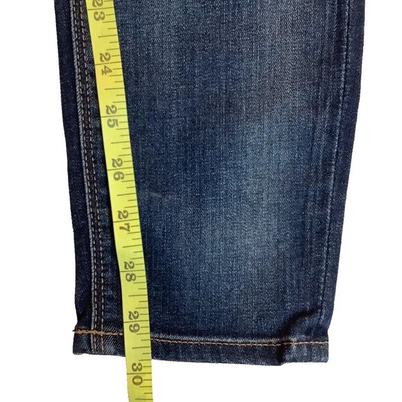 Express Legging Distressed Jeans Mid-Rise Blue Denim Stretch Size 2R - Picture 7 of 12